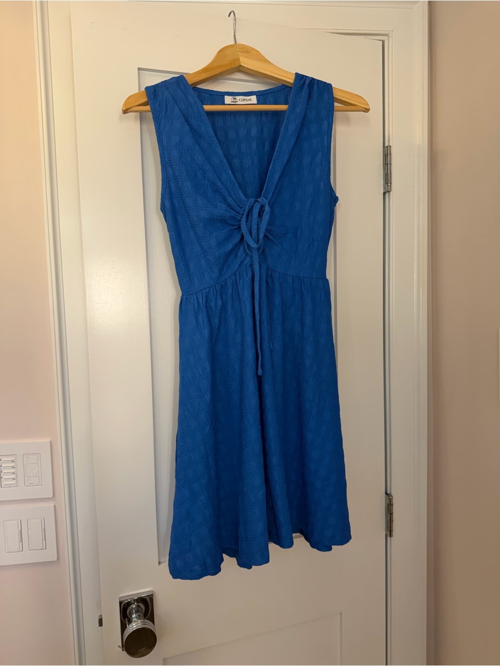Cupshe Royal Blue Tie-Front Dress. Size S. Never worn. NWOT